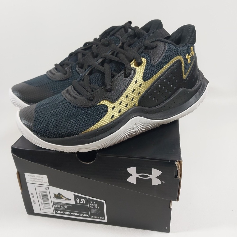 Youth Under Armour Jet‎ '23 Black Metallic Gold 6.5Y